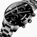 NIBOSI Chronograph Watches Men Stainless Steel Band Waterproof NI2309. 