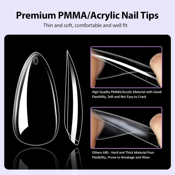 100pcs%20Almond%20Shape%20Transparent%20/%20White%20Color%20Artificial%20Nails%20Nails%20kit%20Acrylic%20Nails%20Transparent%20Artificial%20nail.%20-%20Image%205