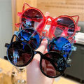 Cute Red Cartoon Kids Sunglasses Girls Pink Purple White Children Glasses Baby Boys Round Eyeglasses Party Outdoor Eyewear. 