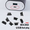 10pcs Charging Port Micro USB Type-c Plug- Protection Jacksets Dustpremoval Tool -Waterproof Soft Silicone Type C USB Dust Plug New. 