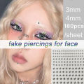 Fake Eyebrow Piercing Fake Lip Labret Studs Stick On Fake Nose Stud Facial Piercing Adhesive Face Jewelry Non Piercing Skin. 