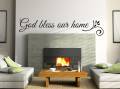 Vinyl Wall Art Decal | "God bless our home" | Housewarming Decor ~ Home Decor - by sticker maker. 
