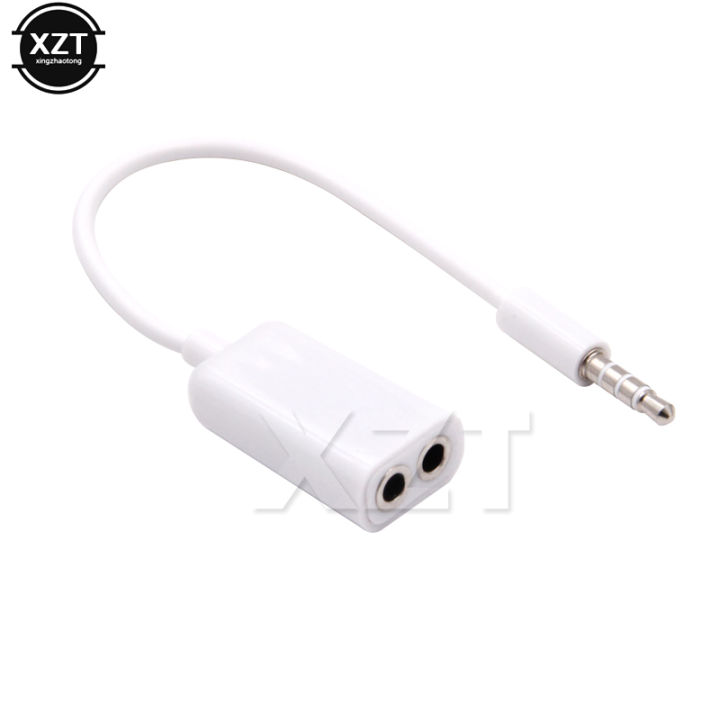 1 ual o Cable Splitter One In wo Couples Ja Earphones eadphone Adapter Connector Cable Loers Accessories 3.5