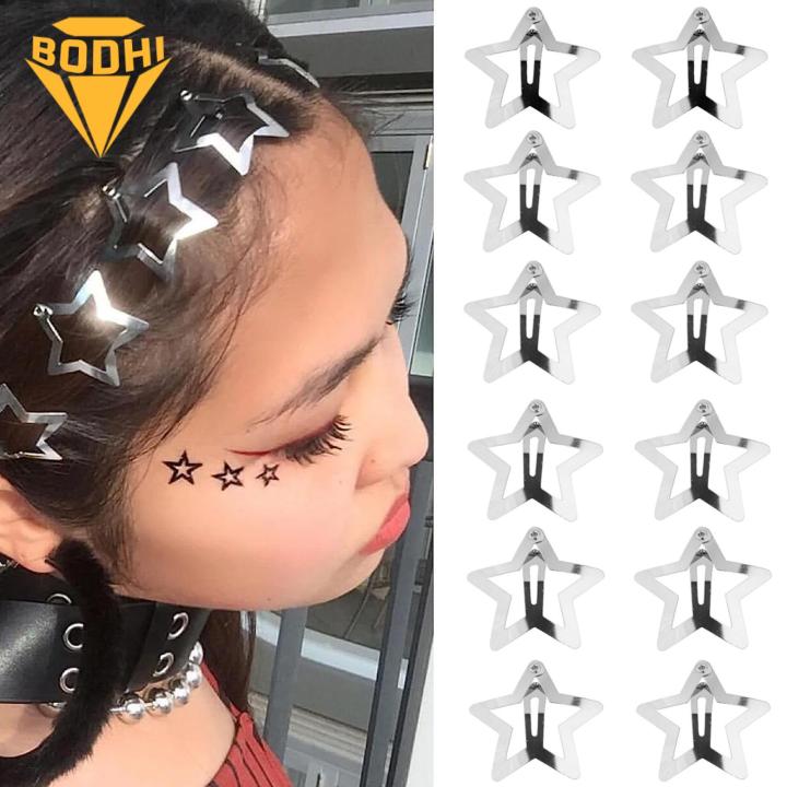 Women Hair Clip Shiny Star Hair Clips 60pcs Silver Mini Non-slip Accessories for Women's Hairstyles Perfect for Bangs Side Hair Decoration