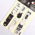 6pcs /Set Kawaii Oreo Cat Cactus Magnetic Bookmarks Books Marker of Page Stationery School Office Supply Paper Clip. 
