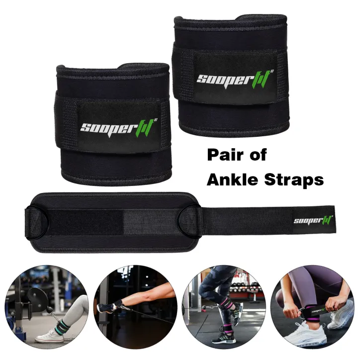 Sooperfit%20Gym%20Straps%20Weight%20Lifting%20straps%20for%20adjustable%20d-ring%20gym%20ankle%20pulley%20cable%20machine%20attachment%20neoprene%20ankle%20cuff%20-%20Black%20-%20Image%206