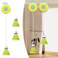 Indoor Badminton Trainer Kids Adults 3 Balls No Need Table Single Player Practice for Games Workout. 
