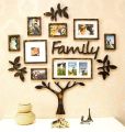 Family Tree Combination Photo Wall Family Tree with Light Wall Clock - Wooden Tree Frame/Wall Tree - Wall/Home Decoration/Decor - Family Tree Photo Frame - Artificial Tree Decoration - Home/Room Decoration Items. 