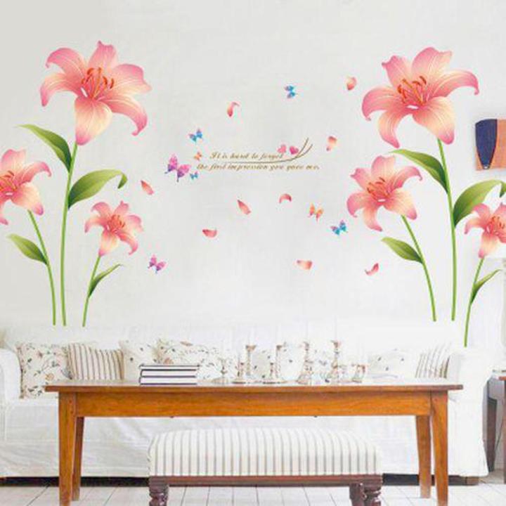 wall stickers home decor Pink wall sticker JM7289 love romantic ...