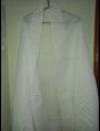 White dupatta with jhali border. 
