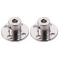 2Pcs Portable Metal Bearing Motion Bushing Silver Motor Guide Shaft Coupler Shaft Axis Fittings DIY RC Model Motors. 