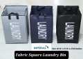 Square Folding Fabric Laundry Basket. 