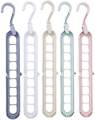 BuyJoy Space Saving Hangers & Magic Hangers For Cloths - Strong Plastic 9 Hole Wardrobe Hangers ( Same Colors). 