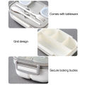 Compartmented Lunch Box Stackable Bento Box Lunch Container Dishwasher Safe Modern Design 2 Compartments for Southeast Asian Buyers Healthy Portion Lunch Box. 