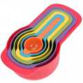 Set of measuring Spoons made of Colored Plastic 6 Pcs different sizes. 