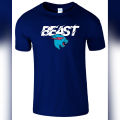 Navy Blue Cotton Mr Beast Mens T Shirt Lightning Cat Youtuber Merch Gaming Boys T-shirt. 