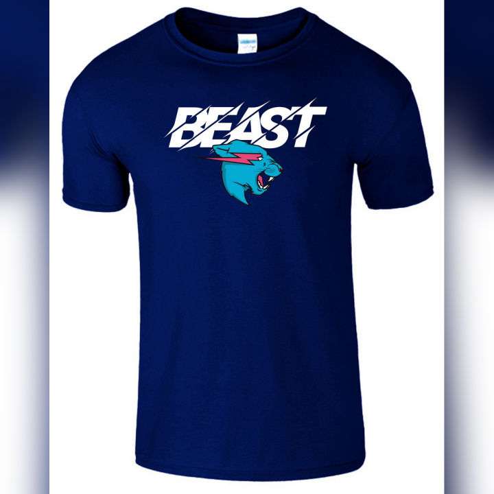 Navy%20Blue%20Cotton%20Mr%20Beast%20Mens%20T%20Shirt%20Lightning%20Cat%20Youtuber%20Merch%20Gaming%20Boys%20T-shirt%20-%20Image%203