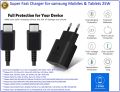 Compatible with Samsung 25W Super Fast Charger USB PD Charger For Galaxy Note10 / Note 10 Plus / Note10 Lite & S10 / S20 / S20 Ultra. 