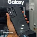 Galaxy S23 Ultra Clear Case with Black Border. 