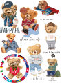 Teddy Bear Applique Patch Clothing Thermoadhesive Patches on Clothes Iron-on Transfers Diy Polo Bear Vinyl Stickers for T-shirts. 