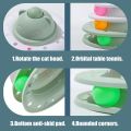 Interactive Cat Toy 4-Layer Trackball Turntable INS Style Track Toys For Cats Intelligence Training Play Games Cat Accessories. 