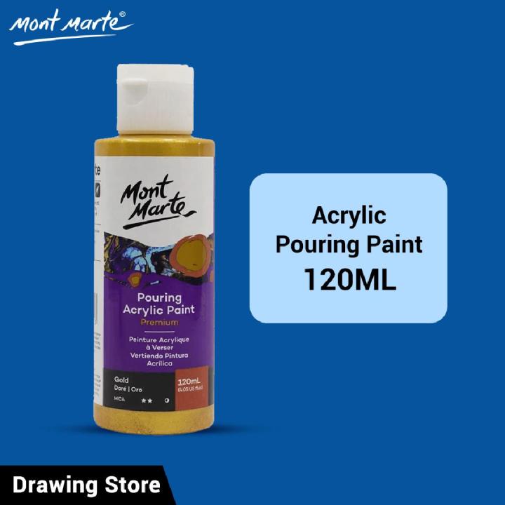 Mont Marte Acrylic Pouring Paint 120ml - Gold