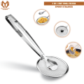 Multi-functional 2 in 1 Fry Tool Filter Spoon Strainer, Frying Mesh Colander, Quick Strain Stainless Steel Tong, Chimta for Fried Food, Unique Frying Mesh Kitchen Tools By Muhandisaan Trading. 
