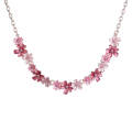 Cring Coco Necklace for Party Wedding Women's Trendy Zinc Alloy Flower Choker Chain Statement Necklaces Silver Color Jewelry. 