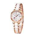 LouisWill Ladies Fashion Watch Retro Quartz Watch 30M Waterproof Watch Ceramics Thin Strap Watch Roman Numerals Dial Watches Luxury Design Watch Wristwatch with Calender Luminous Pointers. 