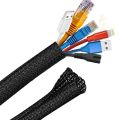 1/5M Expandable Sleeving Self Close Braided PET Insulate Cable Sock Tube Loom Split For Pipe Line Organizer Wire Wrap Protection. 