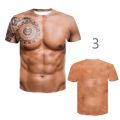 Muscle pack muscle man T shirt personality realistic cosplay false chest false abdominal clothes annual performance clothes. 