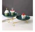 Without Plates Cake stand Ceramic Cake Display Stand Fruite PlateSnack Cake Dessert Display Stand Storage Rack Room Dried Fruit Using For Home DecoraMulti-layer Cupcake Stand Light Luxury Dessert Table Wedding Party Cake Plate Afternoon Tea Snack Stand. 