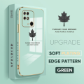 For Xiaomi Redmi 10C - Shiny Maple leaf Plating Square Bumper Phone Case Soft TPU Silicone Shockproof Protective Back Cover For Xiaomi Redmi 10C. 