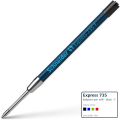 Schneider Express 735 Refill - G2 Parker Style Refill (Made in Germany) Large Capacity Metal Refill - Parker Jotter Refill - Fits in Schneider K20, K3, Haptify, Slider Rave, Epsilon and many other ballpoint pens. 