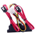 2 Ports eSATA Computers + 4 Pin Power Bracket Slot to 2X7P Locking Latch SATA Data Cable+ 4P Power Cable,0.3M/1FT. 