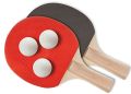 Safdar Mart- Pair of Lightweight Table Tennis Racket and 3 Balls Set, Powerful Short Handle Table Tennis Paddle Racket Kit Sports Equipment. 
