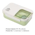 Kids Lunch Box With Spoon Lunch Box Microwavable Portable Bento Box Child's Student Adults Food Containers Fashion Rectangle Grids. 