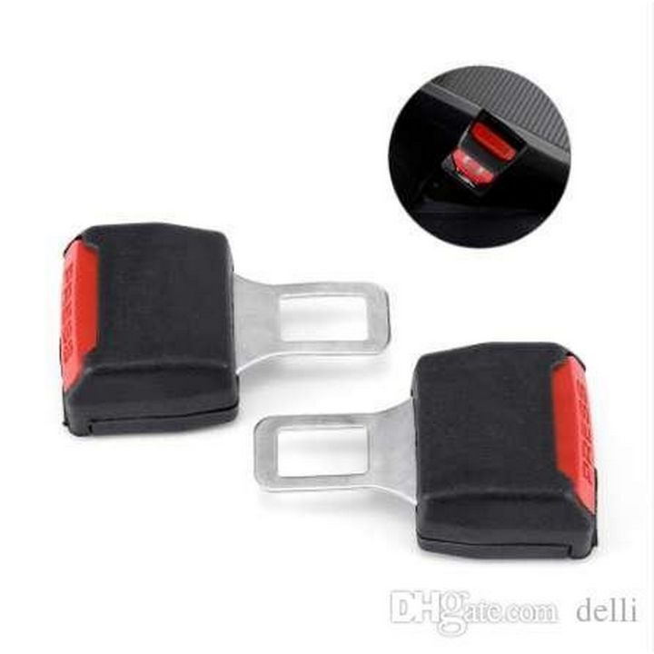 1 pair Car Seat Belt Clip Extender Support Buckle & Safety Alarm Stopper Canceller