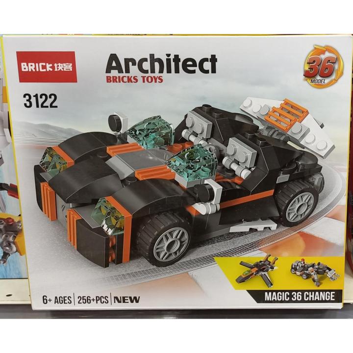 Decool Architect 36 in 1 Magic 36 Change Building Blocks For Kids Technique Jisi Bricks Block & Engineering Toy Creative Truck Lego_ Toys 256+ Pcs DIY Brick Robot Jet Ship Model Play Build Skill Set Gift For Teenager Boys Code: 3122