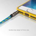 FRiEQ FR-CMF2 Gold Plated 3.5mm Male to Female Auxiliary Stereo Audio Cable for Apple iPad, iPhone, iPod, Samsung Galaxy, Android & MP3 Players, Light Blue/Yellow, 4 Feet. 
