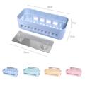 Plastic Multipurpose Kitchen Bathroom Shelf Wall Holder Wall Mounted Shelf for Bathroom. 