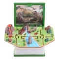 3D Mini Dinosaurs Keychains Fold Book Keychain Dinosaur World Pendant Keyring for Children Dinosaur Party Favors for Kids. 