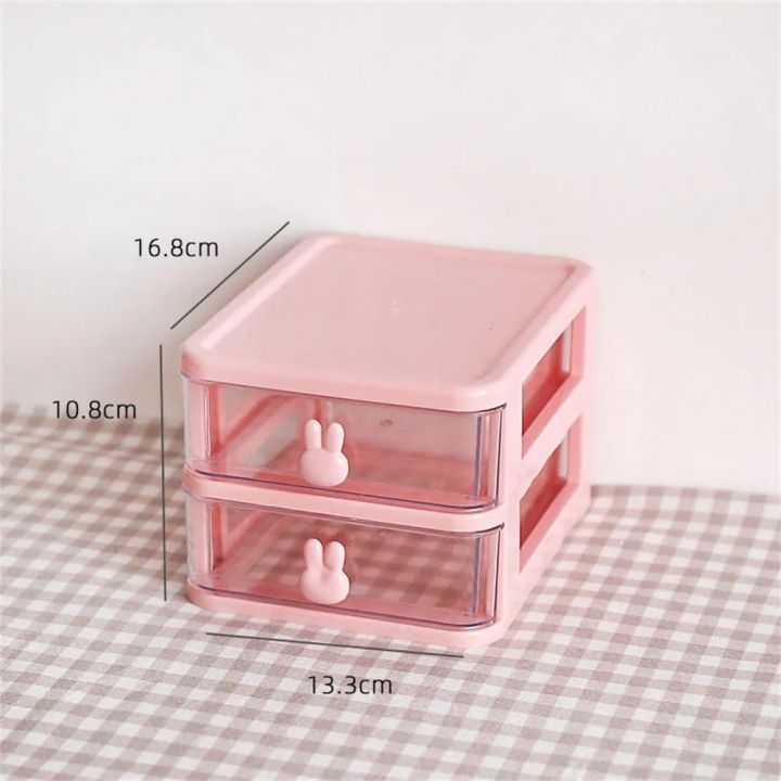 Lipstick%20%7C%20Makeup%20Organizers%20Cute%20Bunny%20Handle%20Plastic%20Storage%20Drawer%20Makeup%20Storage%20Box%20Cosmetics%20Storage%20Shelf%20Plastic%20Storage%20Shelves%20%7C%20Desk%20Organizer%202%20Layers%20Perfect%20for%20Gril%20%7C%20Woman%20-%20Image%202