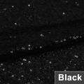 160 x 95cm black Sequin Fabric | Sparkly Fabric Mesh Sequins Fabric unstitched (1 Yard, Black) | beenistic. 