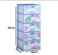 5 Layer Drawers - Printed Cabinet Baby Clothes & Toys Storage. 