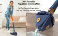 Twist n Squeeze Triangle Shape Extendable Microfiber Mop For Floor | Adjustable Triangular Cleaning Mop Twisting 360° Rotating. 