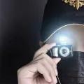Retro Punk Flash Camera Pendant Necklace/Glow Sounding Mini Kids Toy Nnecklet. 