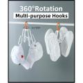 New 360° Rotating Foldable Shoes Hanger Multifunctional Shoe Rack Balcony Drying Rack Shoes Organizer Hanger Rack Plastic Shoes Drying Rack Hanger Shelf Space Saving. 