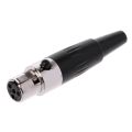 1Pcs High Quality Mini XLR 3 4 Pin Female Plug Small XLR Audio Microphone Connector for MIC Soldering Straight. 