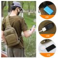 USB Camping Bag Tactical Chest Sling Backpack Military Army Shoulder Fishing Hiking Bags Travel Outdoor Bag Hunting Bags. 
